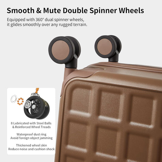 Luggage Suitcases Envoy | 8 Spinner Wheels | PC | Hard Shell Travel Luggage | Luggagez