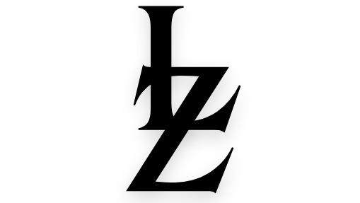 Luggagez Logo. Black monogram 'LZ' on a white background.