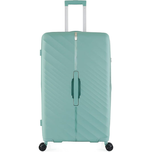 HT 3-Piece Luggage Set Strongbox Trunk Travel Suitcase With 1 Year Warranty PP TSA Lock