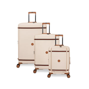 3-Piece Luggage Set, PP Material Hard Shell Suitcases, 8 Spinner Wheels, Telescopic Handle & Anti-Theft Zippers