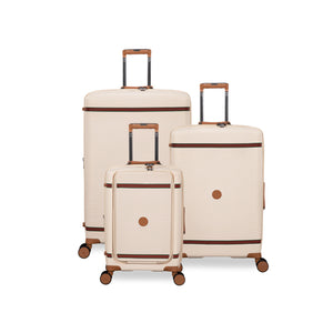 3-Piece Luggage Set, PP Material Hard Shell Suitcases, 8 Spinner Wheels, Telescopic Handle & Anti-Theft Zippers