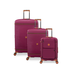 3-Piece Luggage Set, PP Material Hard Shell Suitcases, 8 Spinner Wheels, Telescopic Handle & Anti-Theft Zippers