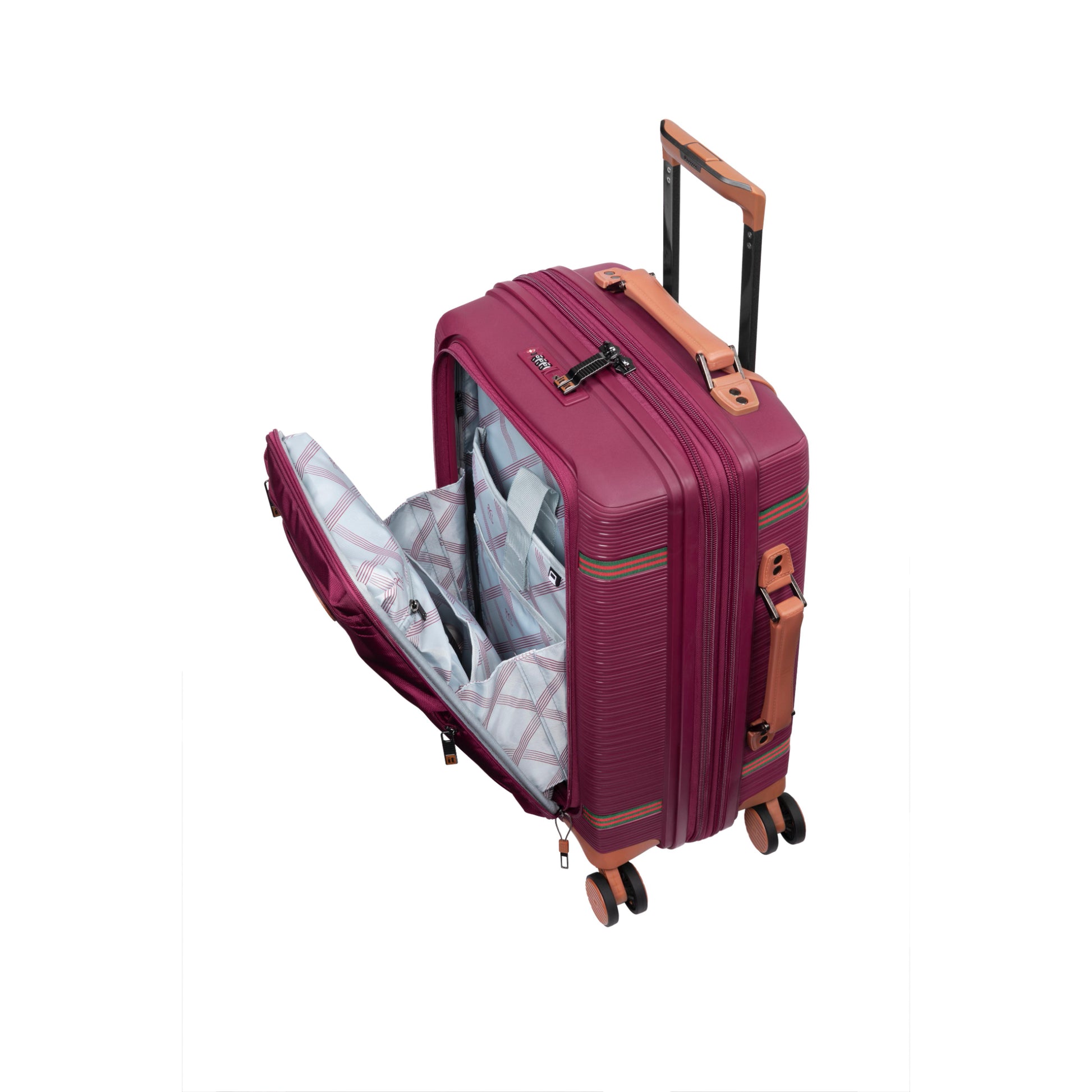 3-Piece Luggage Set, PP Material Hard Shell Suitcases, 8 Spinner Wheels, Telescopic Handle & Anti-Theft Zippers