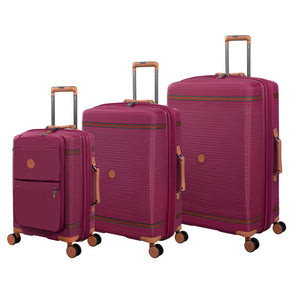 3-Piece Luggage Set, PP Material Hard Shell Suitcases, 8 Spinner Wheels, Telescopic Handle & Anti-Theft Zippers