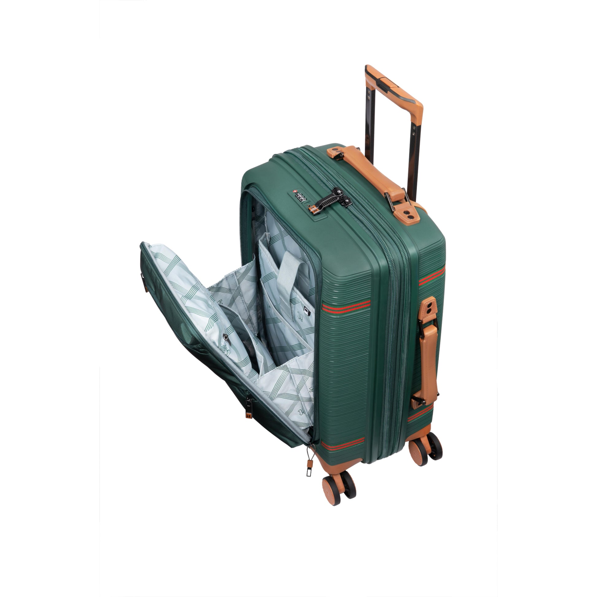 3-Piece Luggage Set, PP Material Hard Shell Suitcases, 8 Spinner Wheels, Telescopic Handle & Anti-Theft Zippers