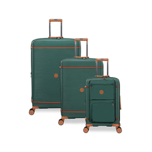 3-Piece Luggage Set, PP Material Hard Shell Suitcases, 8 Spinner Wheels, Telescopic Handle & Anti-Theft Zippers
