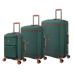3-Piece Luggage Set, PP Material Hard Shell Suitcases, 8 Spinner Wheels, Telescopic Handle & Anti-Theft Zippers