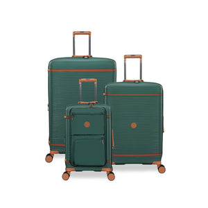 3-Piece Luggage Set, PP Material Hard Shell Suitcases, 8 Spinner Wheels, Telescopic Handle & Anti-Theft Zippers