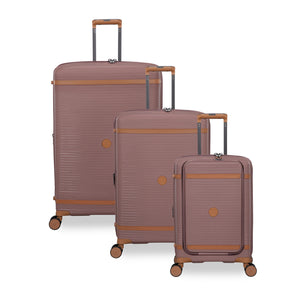 3-Piece Luggage Set, PP Material Hard Shell Suitcases, 8 Spinner Wheels, Telescopic Handle & Anti-Theft Zippers