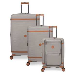 3-Piece Luggage Set, PP Material Hard Shell Suitcases, 8 Spinner Wheels, Telescopic Handle & Anti-Theft Zippers