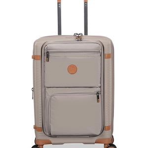 3-Piece Luggage Set, PP Material Hard Shell Suitcases, 8 Spinner Wheels, Telescopic Handle & Anti-Theft Zippers