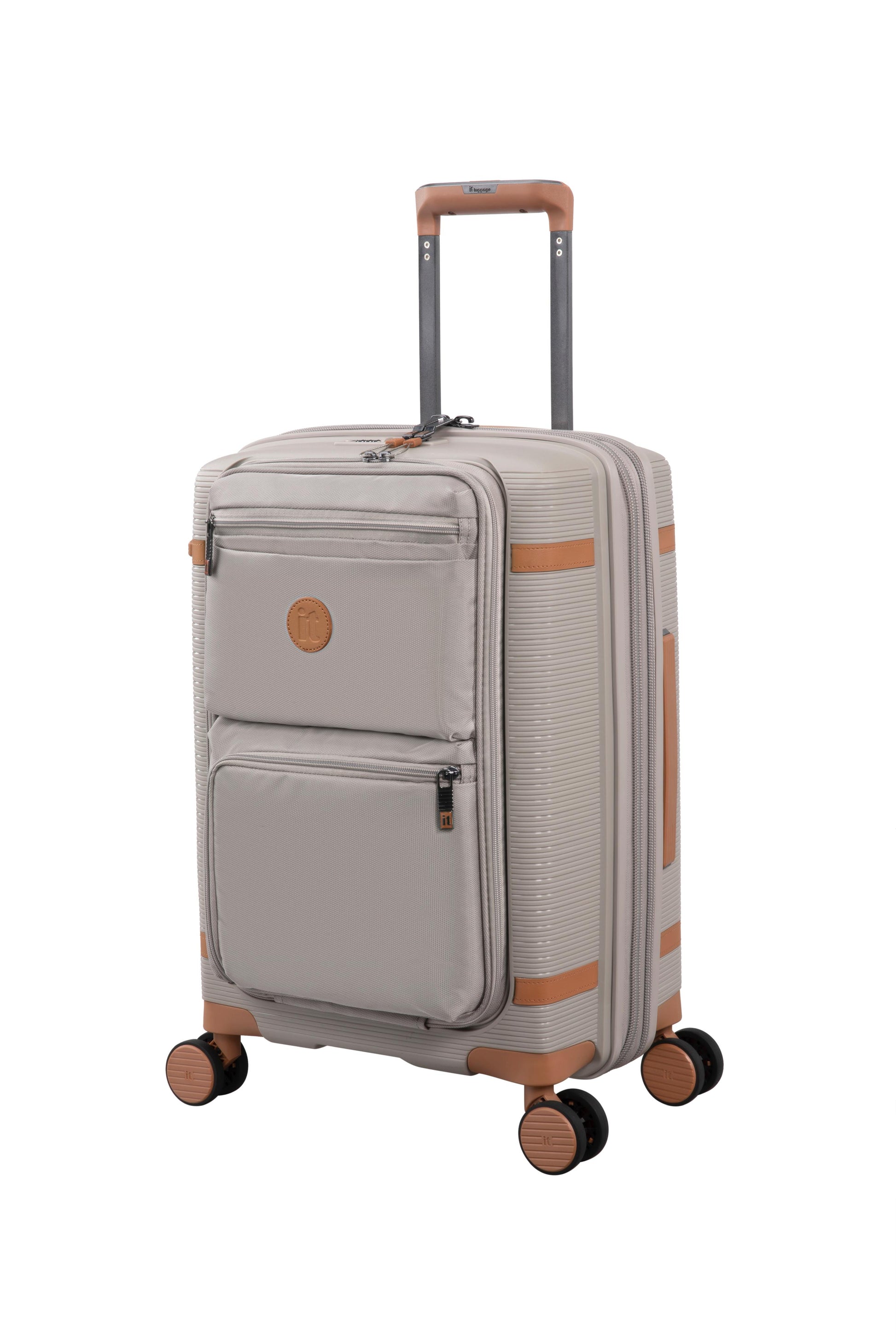 3-Piece Luggage Set, PP Material Hard Shell Suitcases, 8 Spinner Wheels, Telescopic Handle & Anti-Theft Zippers