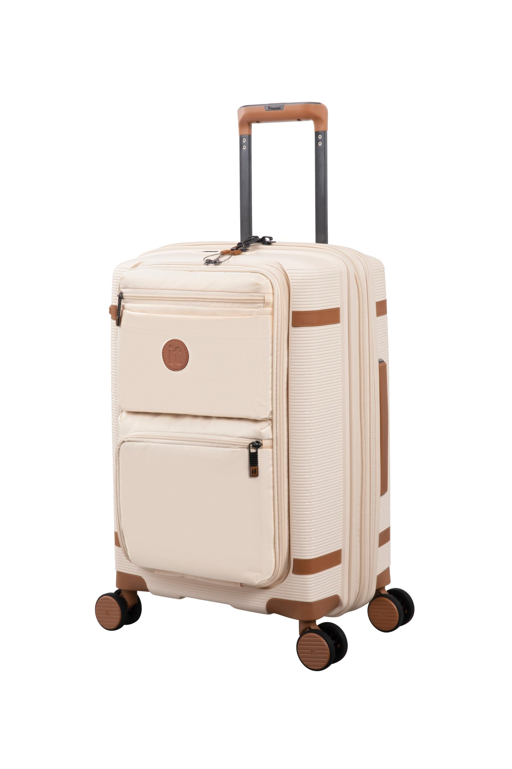 3-Piece Luggage Set, PP Material Hard Shell Suitcases, 8 Spinner Wheels, Telescopic Handle & Anti-Theft Zippers