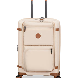 3-Piece Luggage Set, PP Material Hard Shell Suitcases, 8 Spinner Wheels, Telescopic Handle & Anti-Theft Zippers