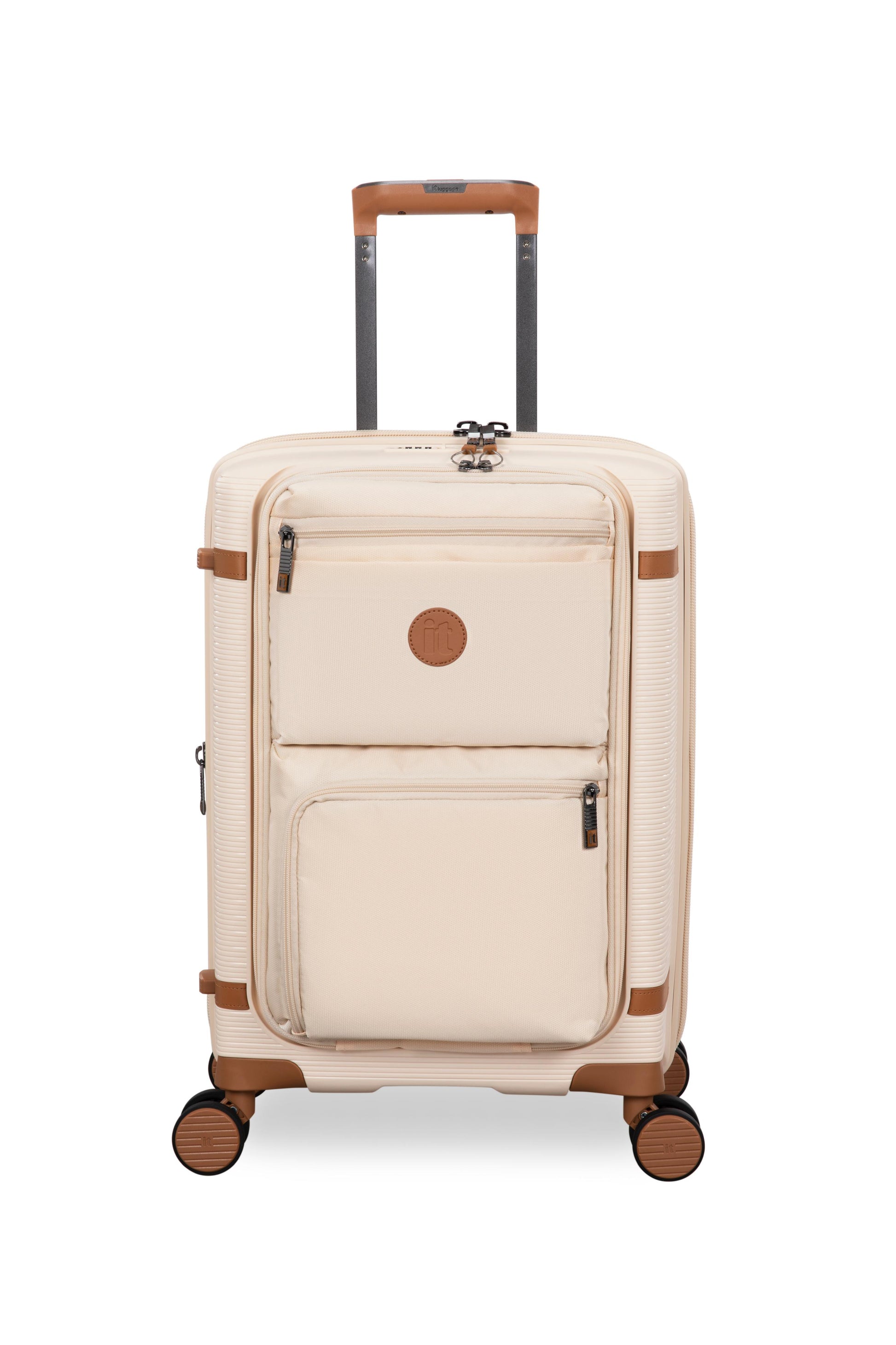 3-Piece Luggage Set, PP Material Hard Shell Suitcases, 8 Spinner Wheels, Telescopic Handle & Anti-Theft Zippers