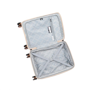 3-Piece Luggage Set, PP Material Hard Shell Suitcases, 8 Spinner Wheels, Telescopic Handle & Anti-Theft Zippers