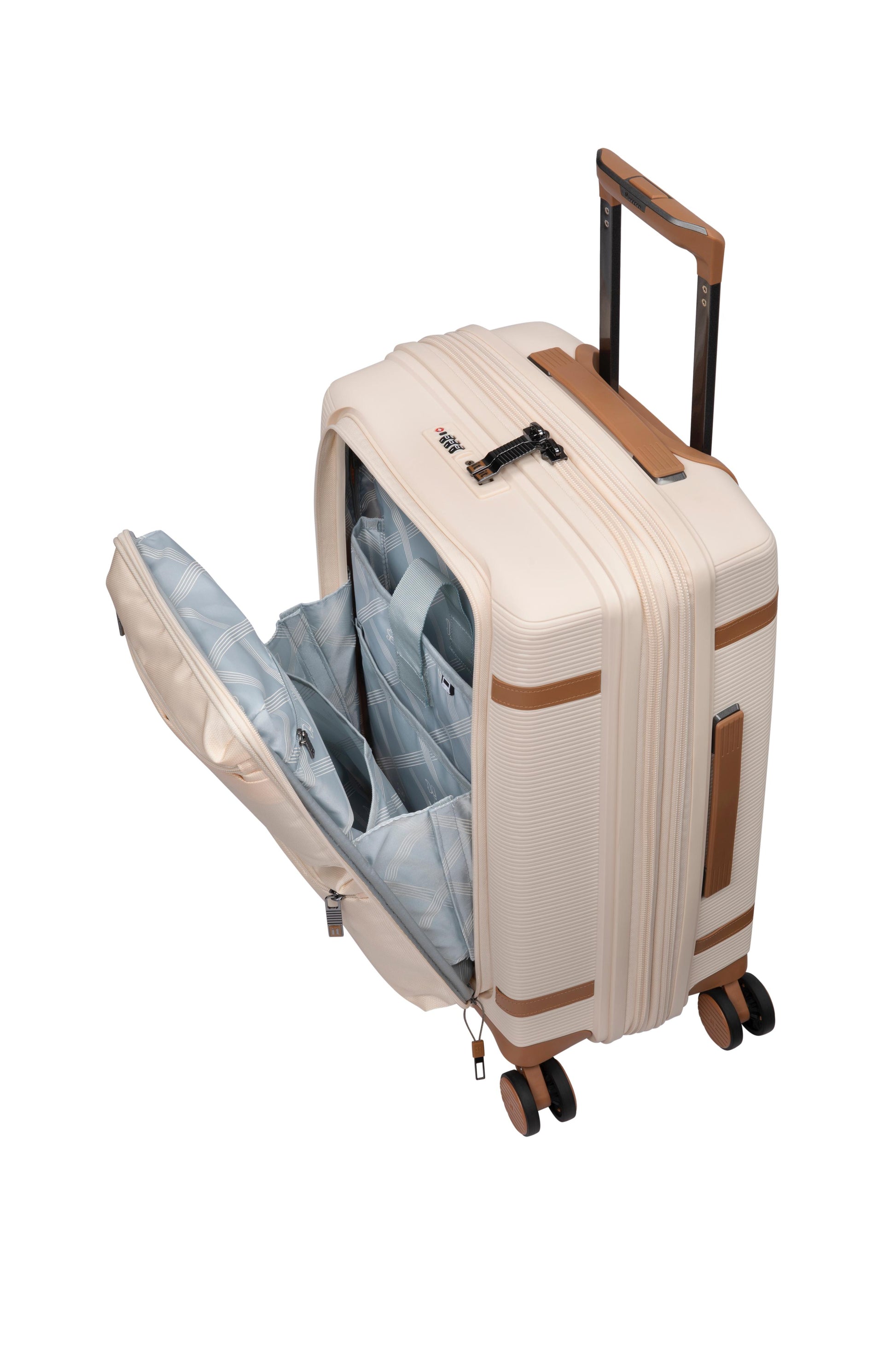 3-Piece Luggage Set, PP Material Hard Shell Suitcases, 8 Spinner Wheels, Telescopic Handle & Anti-Theft Zippers