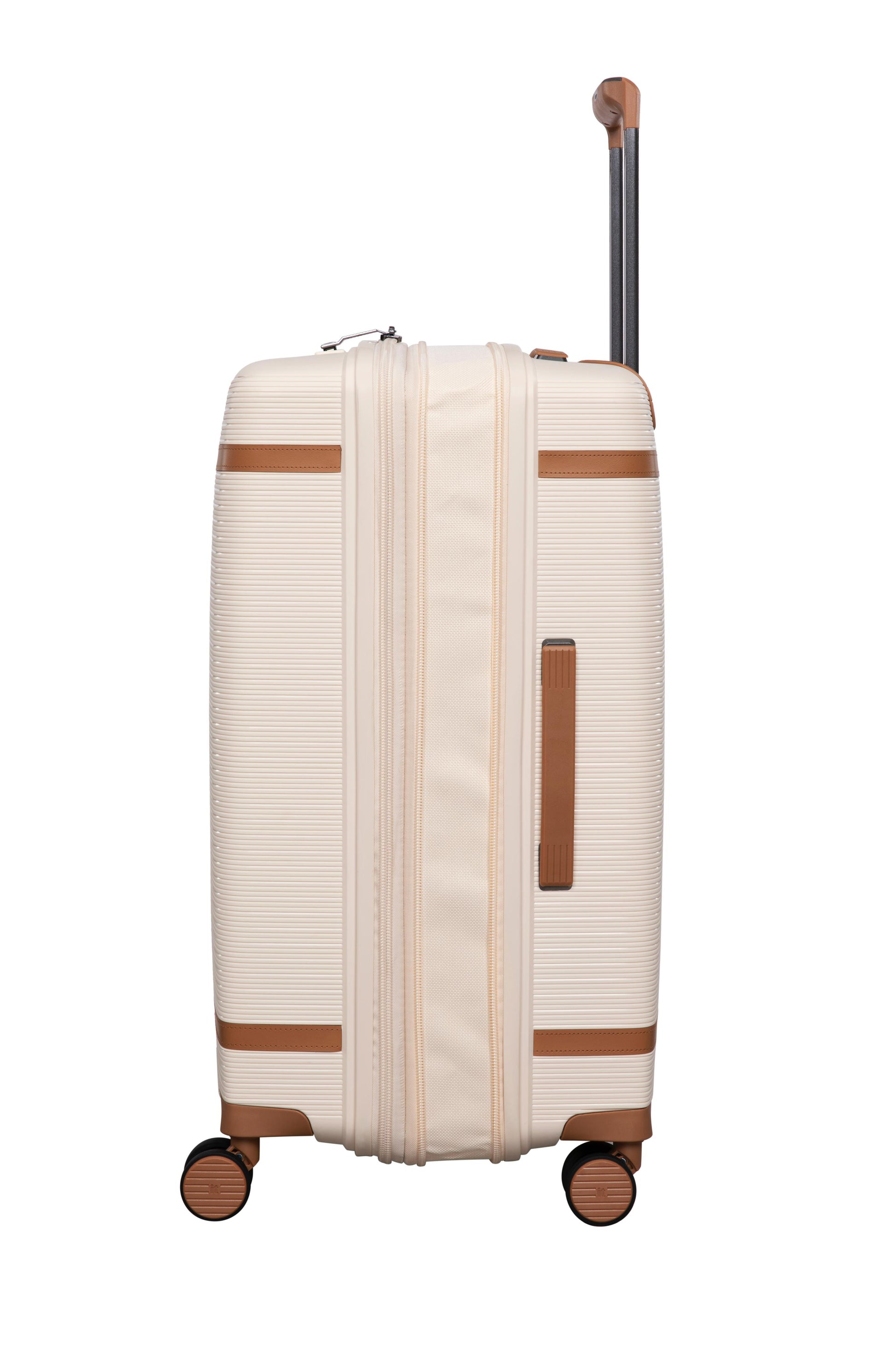 3-Piece Luggage Set, PP Material Hard Shell Suitcases, 8 Spinner Wheels, Telescopic Handle & Anti-Theft Zippers