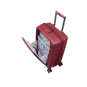 3-Piece Luggage Set, PP Material Hard Shell Suitcases, 8 Spinner Wheels, Telescopic Handle & Anti-Theft Zippers