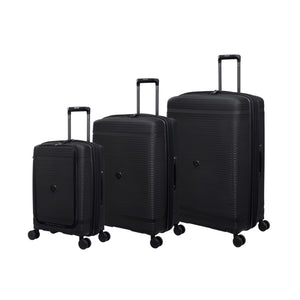 3-Piece Luggage Set, PP Material Hard Shell Suitcases, 8 Spinner Wheels, Telescopic Handle & Anti-Theft Zippers