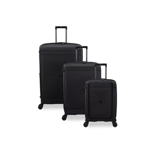 3-Piece Luggage Set, PP Material Hard Shell Suitcases, 8 Spinner Wheels, Telescopic Handle & Anti-Theft Zippers