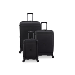3-Piece Luggage Set, PP Material Hard Shell Suitcases, 8 Spinner Wheels, Telescopic Handle & Anti-Theft Zippers