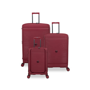 3-Piece Luggage Set, PP Material Hard Shell Suitcases, 8 Spinner Wheels, Telescopic Handle & Anti-Theft Zippers