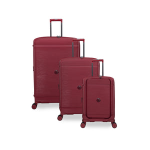 3-Piece Luggage Set, PP Material Hard Shell Suitcases, 8 Spinner Wheels, Telescopic Handle & Anti-Theft Zippers