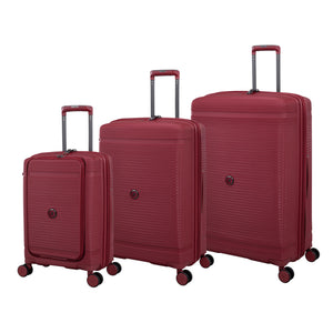 3-Piece Luggage Set, PP Material Hard Shell Suitcases, 8 Spinner Wheels, Telescopic Handle & Anti-Theft Zippers