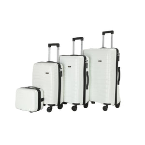 4-Piece Luggage Set | PP Material | Hard Shell Suitcases | 8 Spinner Wheels | Telescopic Handle | Anti-Theft Zippers