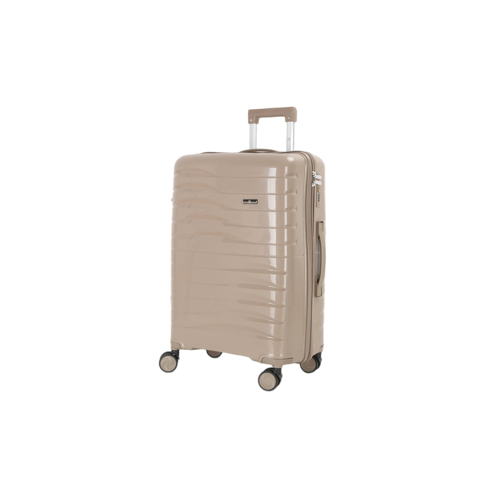 4-Piece Luggage Set | PP Material | Hard Shell Suitcases | 8 Spinner Wheels | Telescopic Handle | Anti-Theft Zippers