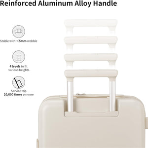 Luggage Suitcases 20, 24, 26 Inch with 8 Spinner Wheels, 100% PC Hard Shell travel luggage Suitcases