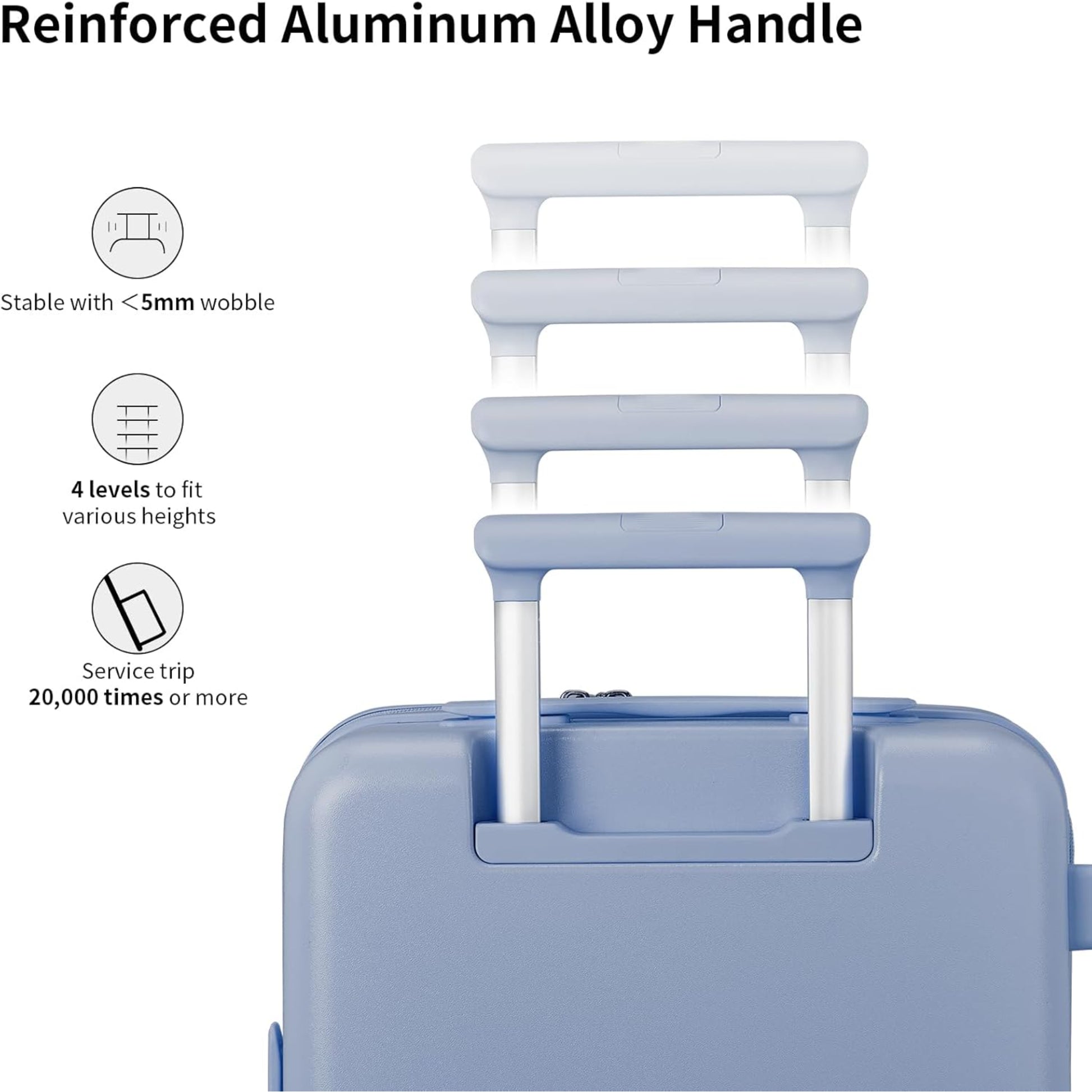 Luggage Suitcases 20, 24, 26 Inch with 8 Spinner Wheels, 100% PC Hard Shell travel luggage Suitcases