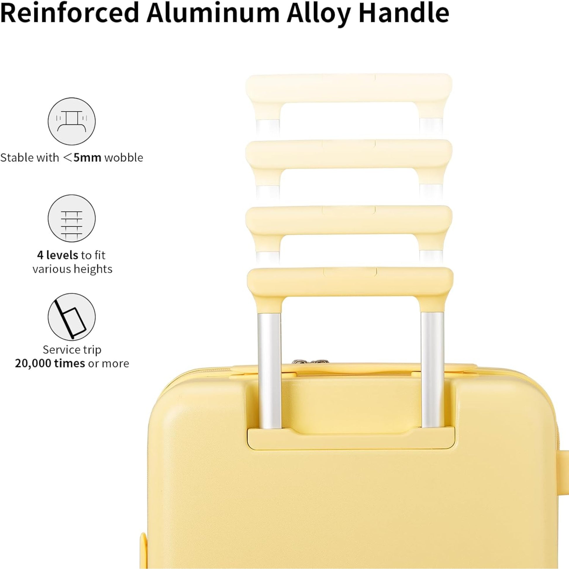 Luggage Suitcases 20, 24, 26 Inch with 8 Spinner Wheels, 100% PC Hard Shell travel luggage Suitcases