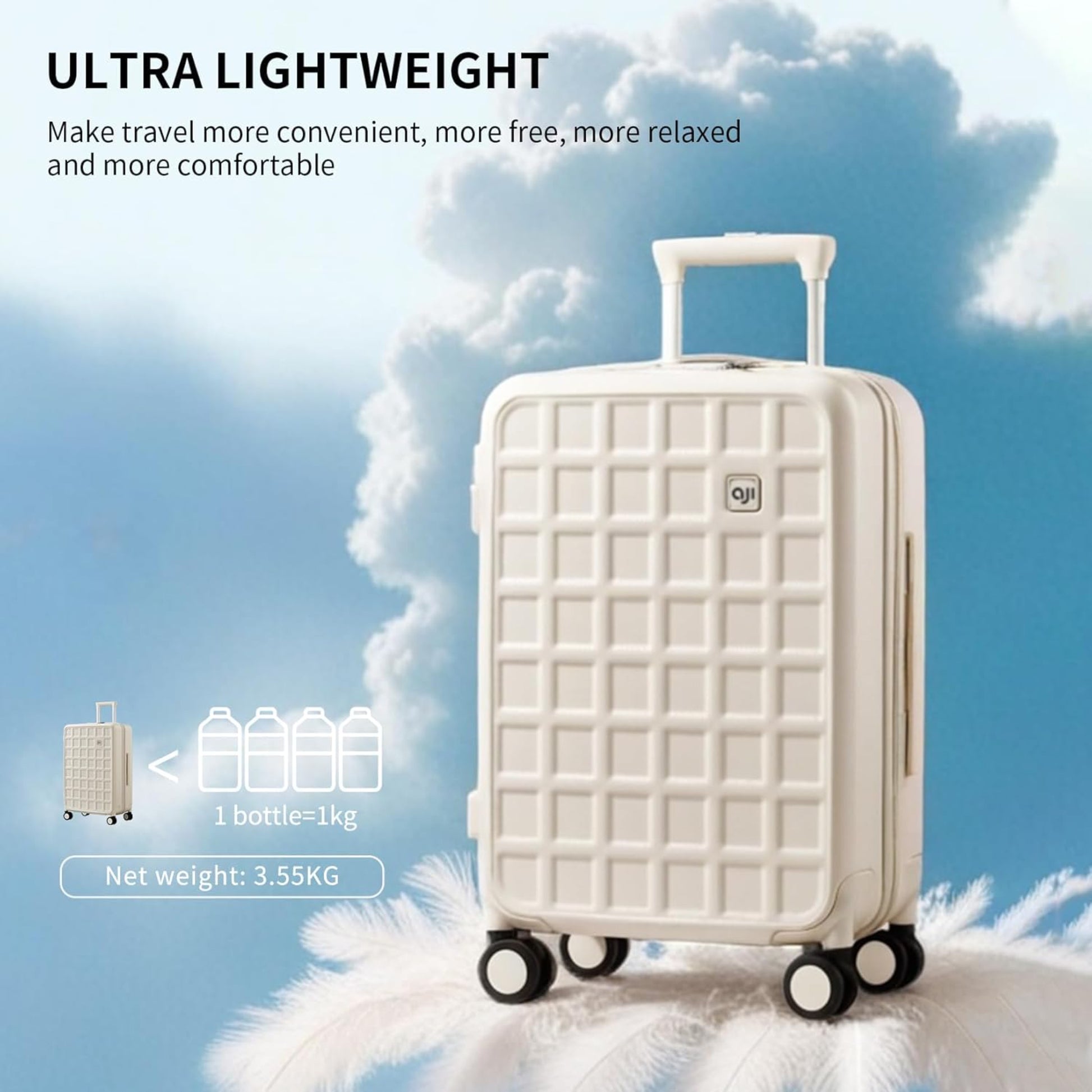 Luggage Suitcases 20, 24, 26 Inch with 8 Spinner Wheels, 100% PC Hard Shell travel luggage Suitcases