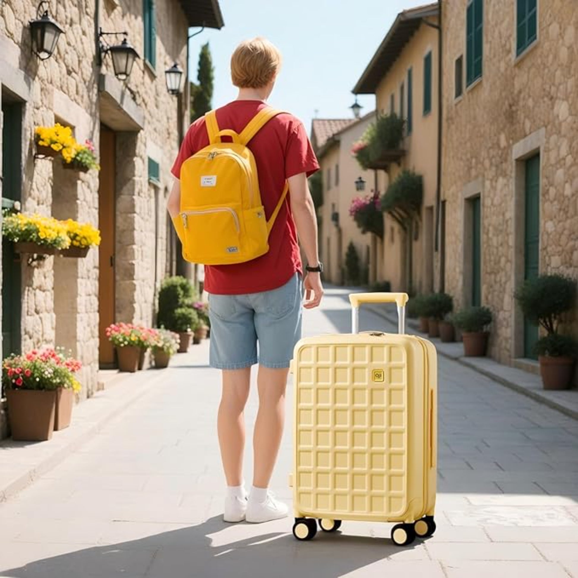 Luggage Suitcases 20, 24, 26 Inch with 8 Spinner Wheels, 100% PC Hard Shell travel luggage Suitcases
