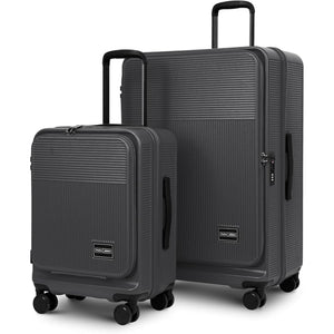 Set of 2 Luggage | Small 10KG & Large 30KG ABS+Polycarbonate 8 Wheel Trolley Hardsided Travel Suitcase