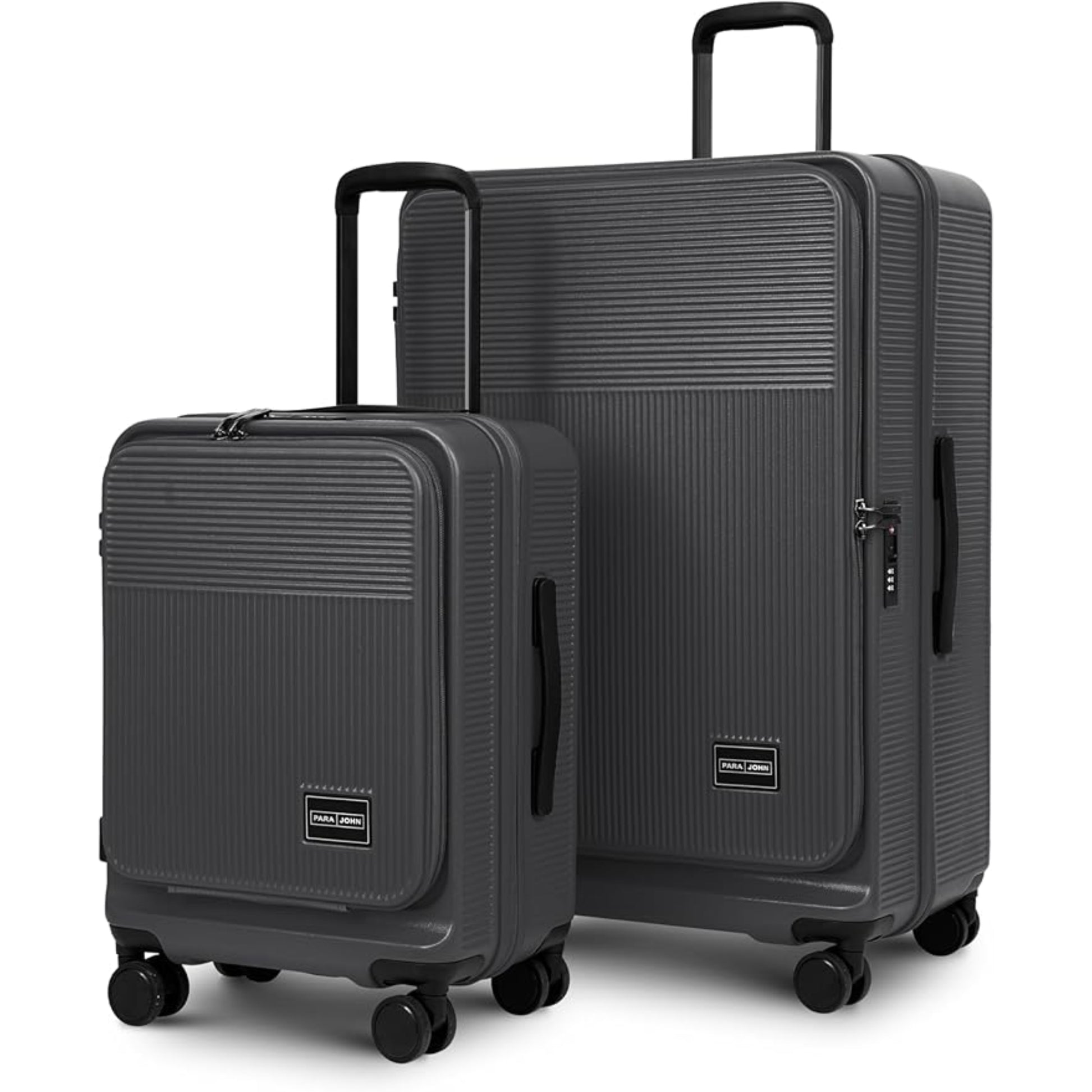 Set of 2 Luggage | Small 10KG & Large 30KG ABS+Polycarbonate 8 Wheel Trolley Hardsided Travel Suitcase