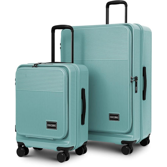 Set of 2 Luggage | Small 10KG & Large 30KG ABS+Polycarbonate 8 Wheel Trolley Hardsided Travel Suitcase