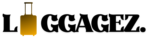 Logo with a suitcase icon and text 'LUGGAGEZ' in black and yellow.