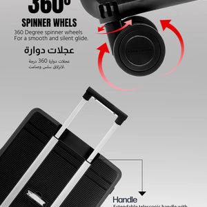 Cabin / Carry-On Foldable Size Suitcase ABS + PC Hard Side Luggage Trolley