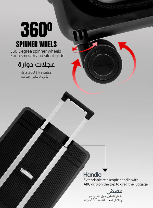 Cabin / Carry-On Foldable Size Suitcase ABS + PC Hard Side Luggage Trolley