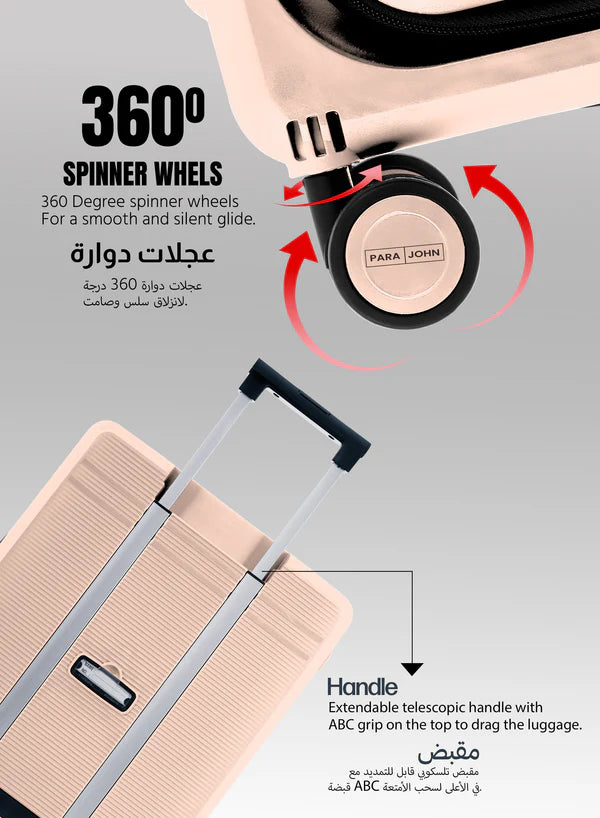 Cabin / Carry-On Foldable Size Suitcase ABS + PC Hard Side Luggage Trolley