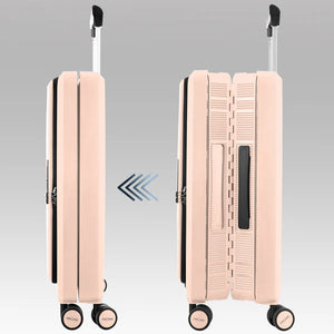 Cabin / Carry-On Foldable Size Suitcase ABS + PC Hard Side Luggage Trolley