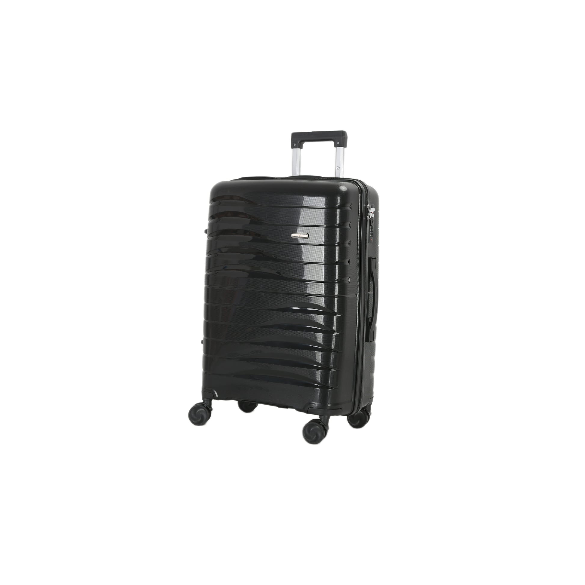4-Piece Luggage Set | PP Material | Hard Shell Suitcases | 8 Spinner Wheels | Telescopic Handle | Anti-Theft Zippers