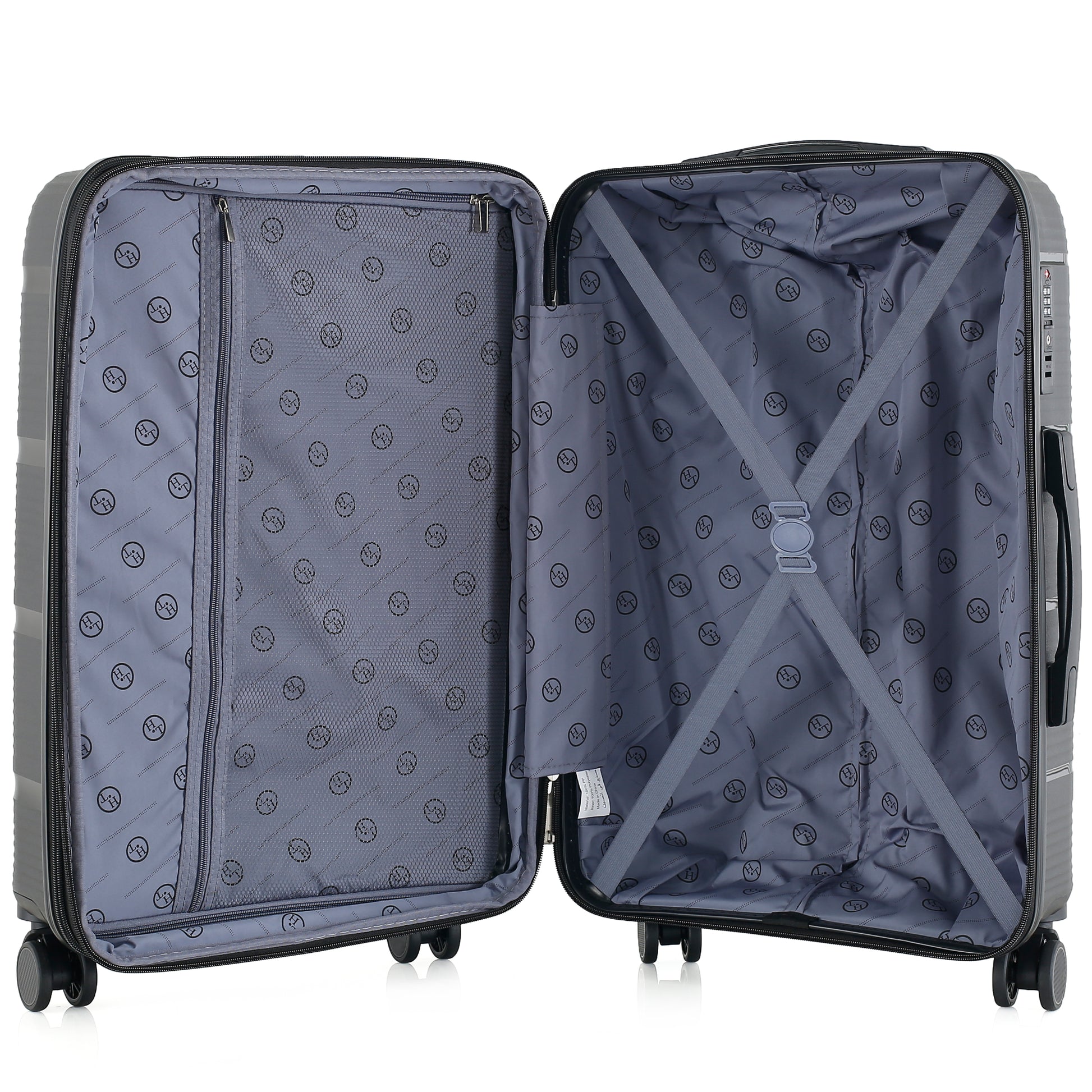 4-Piece Luggage Set | PP Material | Hard Shell Expandable | 8 Spinner Wheels | Telescopic Handle | Anti-Theft Zippers
