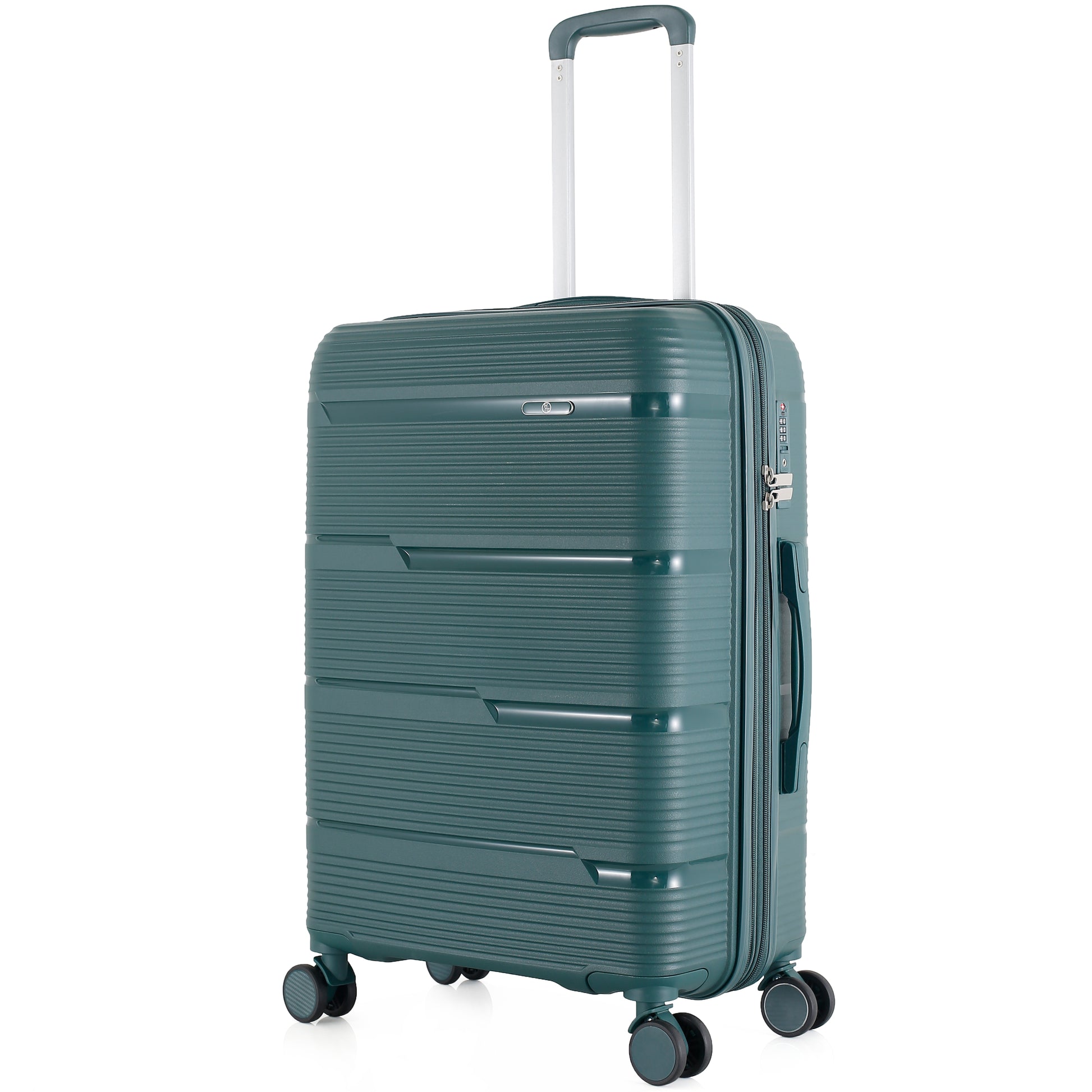 4-Piece Luggage Set | PP Material | Hard Shell Expandable | 8 Spinner Wheels | Telescopic Handle | Anti-Theft Zippers