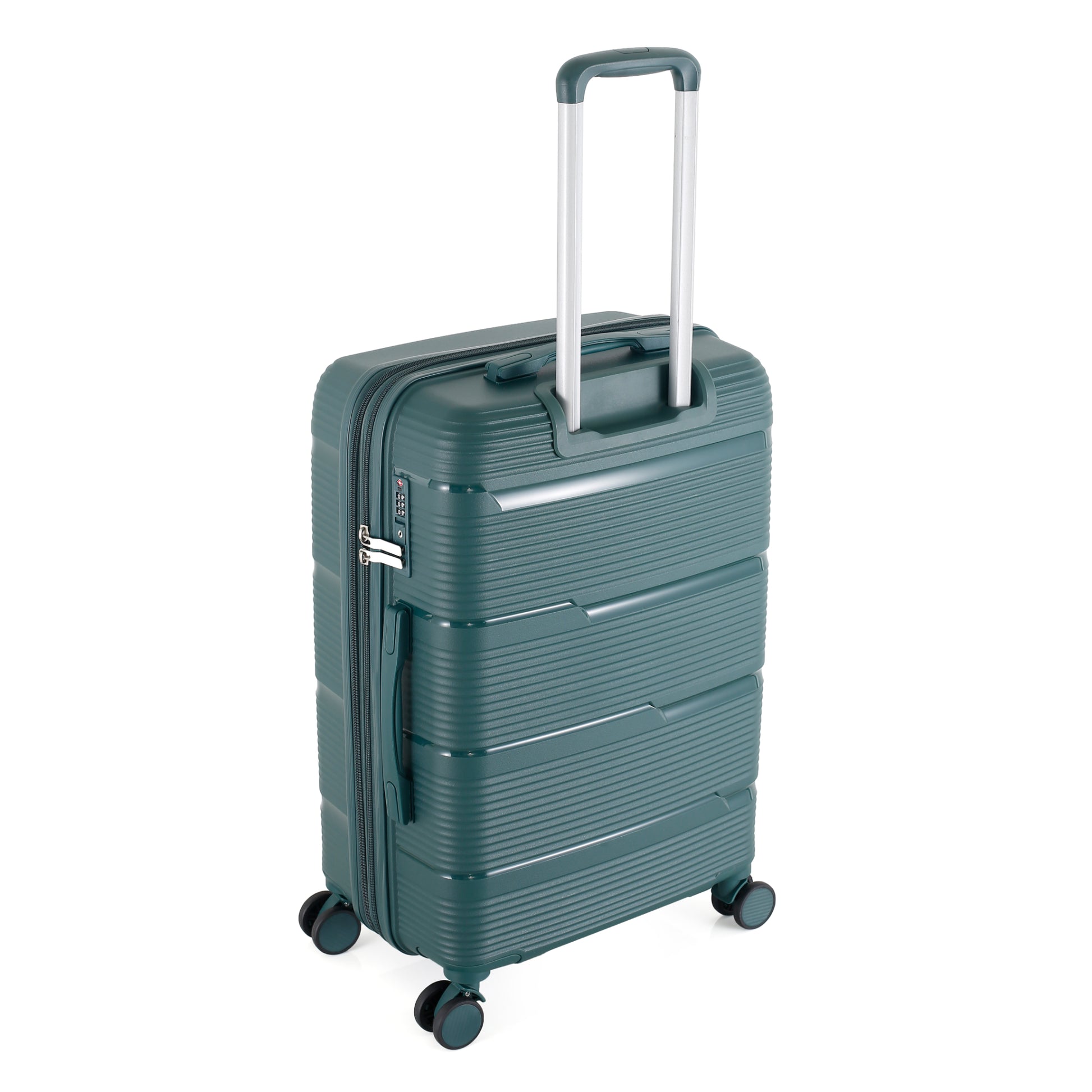 4-Piece Luggage Set | PP Material | Hard Shell Expandable | 8 Spinner Wheels | Telescopic Handle | Anti-Theft Zippers