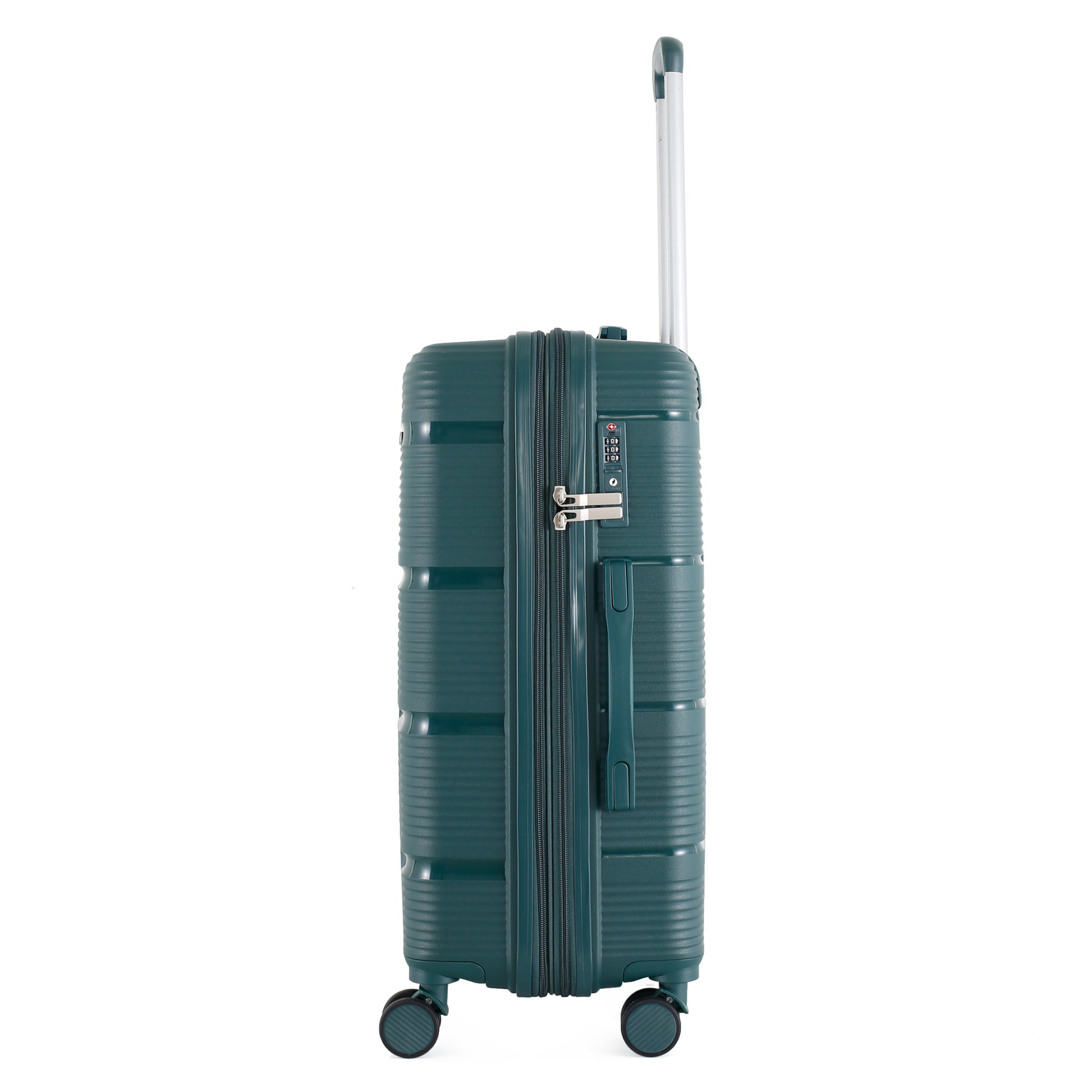4-Piece Luggage Set | PP Material | Hard Shell Expandable | 8 Spinner Wheels | Telescopic Handle | Anti-Theft Zippers