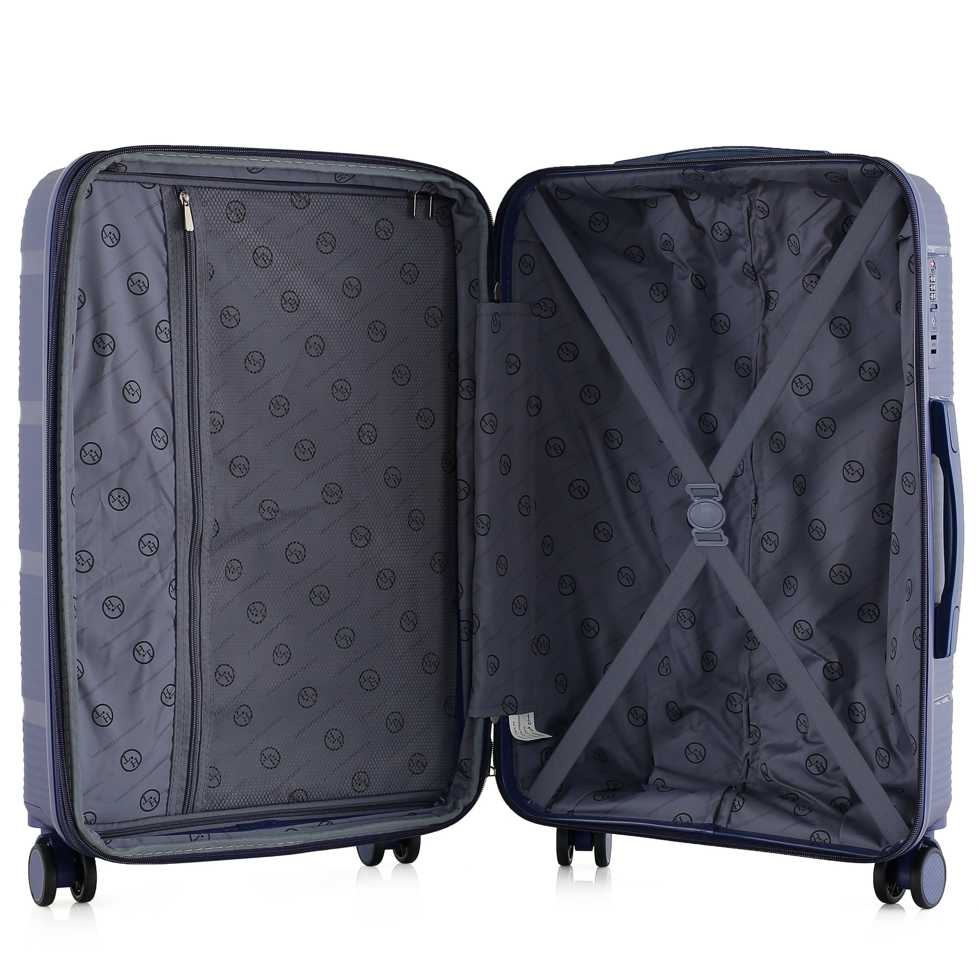4-Piece Luggage Set | PP Material | Hard Shell Expandable | 8 Spinner Wheels | Telescopic Handle | Anti-Theft Zippers